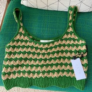 ASTR crochet crop tank top, s. Tags removed worn once